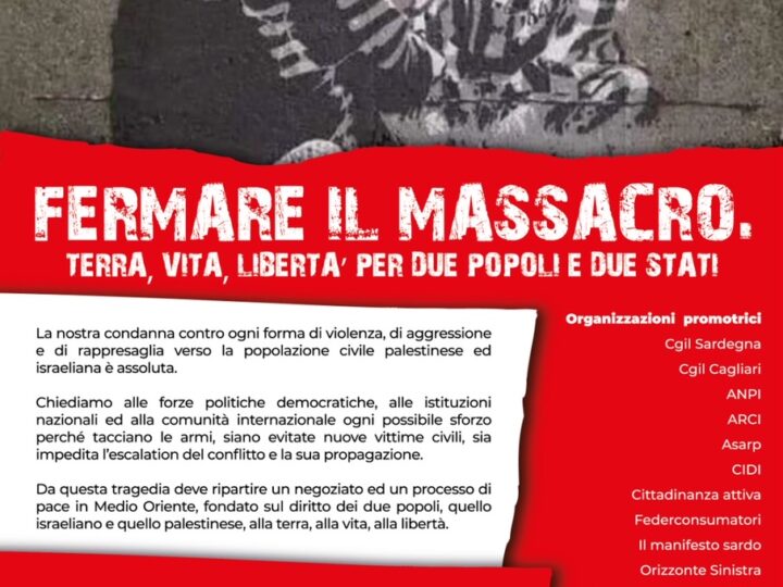 Fermare il massacro: il 20 ottobre sit in a Cagliari