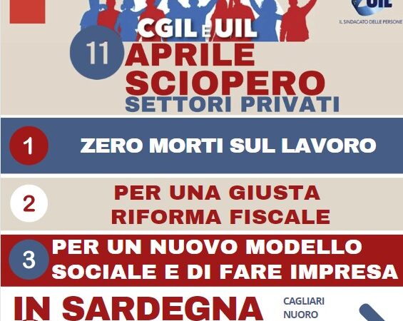 “Basta morti sul lavoro”: domani sciopero e manifestazioni anche in Sardegna